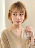 大人ショート・ショートボブ・グレージュ、脱白髪染め☆
