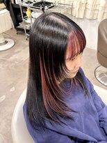 ルネラトーキョー(RUNERA TOKYO)&nbsp;インナーカラー ピンクベージュ ダブルカラー デザインカラー