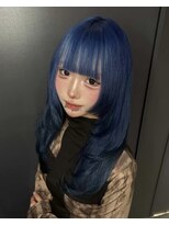 コエル(KOER)&nbsp;【難波/心斎橋】地雷系ブルーカラー×顔周り姫カットレイヤー