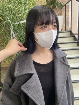 ゼスト 吉祥寺店(ZEST) 【韓国ヘア】ネイビーインナーカラー　zest吉祥寺 青木桜