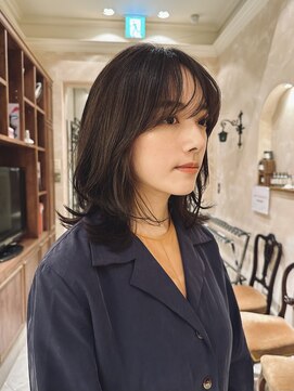 ビュートリアム265(BEAUTRIUM 265) モテ髪ミディアムレイヤー/レイヤーカット/アッシュグレージュ