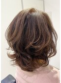 大人髪質改善グレージュ×レイヤースタイル
