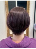 小顔大人可愛いひし形ショートカット艶髪ボブ
