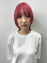 レコ 渋谷(LECO) ピンクのマッシュウルフヘア