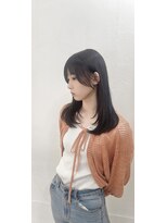 レリーアンテ 大阪梅田(Rely ante)&nbsp;レイヤーカット　顔まわり　艶々グレージュ