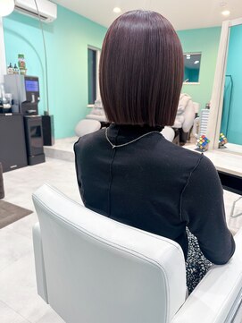 ユーフォリア(Euphoria.) ユーフォリア大人可愛いワインカラー×ボブ