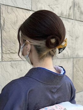 バサラ 大阪梅田店(VASARA) 訪問着　ヘアセット　セミロング　和髪　まとめ髪　礼装　大阪