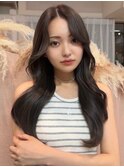 #43/韓国/韓国風/レイヤーカット/後れ毛/くびれヘア/前髪/表参道