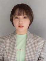アース 日吉店(HAIR&MAKE EARTH)&nbsp;20代30代ミニボブココアブラウン小顔美肌ストレート丸み