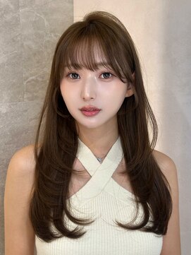 ロンド ルージュ 銀座店(Lond rouge) オリーブグレー/韓国レイヤーカット/マロンベージュ/黒髪/小顔