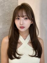 ロンド ルージュ 銀座店(Lond rouge) オリーブグレー/韓国レイヤーカット/マロンベージュ/黒髪/小顔