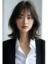 ノラ シブヤ(NORA) 小顔ミディアムパーマミディアムデジタルパーマボブパーマ前髪