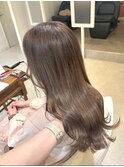 デザインカラーモカグレージュロング
