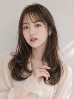 アースコアフュールボーテ つくば学園店(EARTH coiffure beaute)&nbsp;韓国風くびれレイヤー × グレージュ