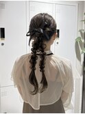 【ふわふわツイン編みおろし】