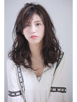 ロティー(loty) 【今泉　loty】ナチュラルモーヴ×くせ毛風セミディ