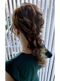 ドレスヘア　結婚式編みおろし　編み込み　二次会　パーティー