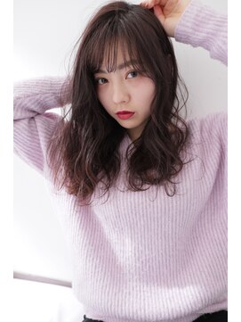 ラフ 八乙女(Rough) 大人ガーリー/ダークアッシュ/ミディアムレイヤーカット/八乙女