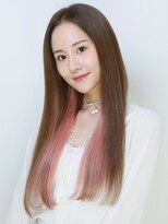 ウェーヴ アズシュガー 浜松佐藤店(wave as sugar)&nbsp;〈wave佐藤店〉インナーカラーピンクベージュうる艶ストレート