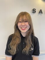 サラ ビューティー サイト 古賀店(SARA Beauty Sight) 【ケアブリーチ】20代30代/垢ぬけ/イメチェン/Wカラー/オリーブ