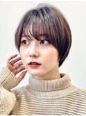 30代40代大人女性/前髪ありショートボブ/ショートヘア/髪質改善