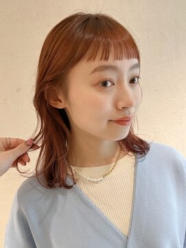 ルル 表参道(lulu.) 暖色カラー/暖色/オレンジ/ピンク/ボブ/重めカット
