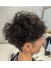 メンズカット+ハイライト+デザインパーマ+好みのスタイリング剤１つ￥29100⇒