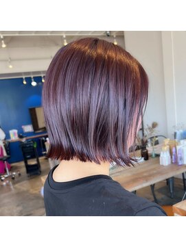 シン(shin) パープルカラー/バイオレッドカラー/ブリーチ無し/ボブ