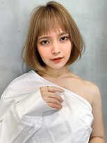 マシェリー バイ ロンド 金山(Ma cherie by Lond)&nbsp;韓国風切りっぱなしボブ×レイヤーカット×ブリーチハイトーン