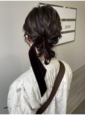 くしゅっとシニヨンhair