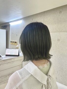 ザナドゥー 上野店(Xanadu) ワンレンボブ×グリーンカラー