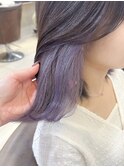 見せるインナーカラー シアーパープル ボブルフ【横浜】k