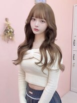 ロンムー(ronmuu)&nbsp;くびれウェーブヘアー＆オリーブグレージュ