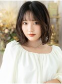 乾かすだけ大人可愛い黒髪ゆるふわボブパーマa川口20代30代40代!