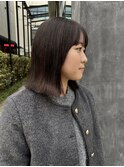 ショコラブラウン × 切りっぱなしボブ