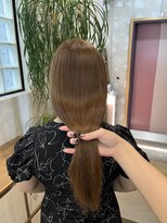 ナインスフロア(9NINTH FLOOR)&nbsp;ブリーチなし透明オリーブベージュ/艶感カラー