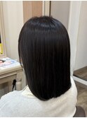 イメチェン/ホワイトブロンド/外ハネボブ/ワイドバング/杉田花乃