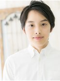 かき上げ斜めバング社会人ビジカジメンズカットU南越谷
