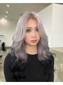 ホワイトカラー/エンドカラー/デザインカラー/10代20代ブリーチ