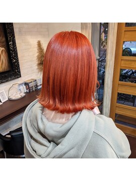 ボアップ 難波店(boappu) #オレンジカラー#暖色カラー#ボブ