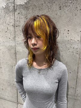 レックスヘアーインターナショナル(ReX HAIR INTERNATIONAL) 【中野倫大朗】デザインイエロー×ウルフカット