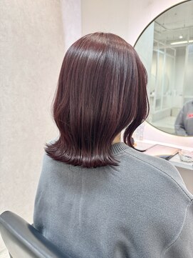 トッカ ヘアアンドトリートメント バイ リウム(tocca hair&treatment by Rium) 《韓国ヘア》くびれボブ×ワインレッド