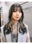 インナーカラーミルクティーベージュダブルカラー
