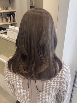 ポジ(poji) ミルクティーベージュカラー　ケアブリーチカラー　ミディアム