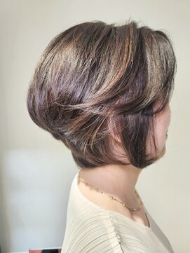 松本平太郎美容室 吉祥寺パートファイブ(PART5) 40代50代60代×グラデーションボブ×イノアカラー×ハイライト