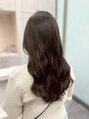 ヘアーワークス ボナ ウニクス店(HAIR WORKS bona)&nbsp;コテ巻き風パーマ×透明感カラーが人気です！