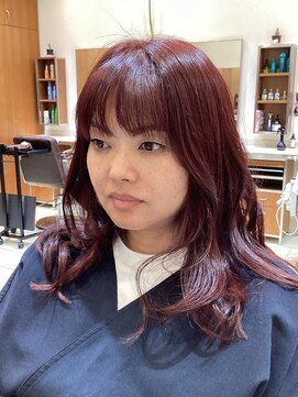 ピークアブー アヴェダ アトレ恵比寿(PEEK-A-BOO AVEDA) ロングレイヤーレッドヴィオレットブラウン