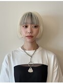 前上がりボブ×インナーバング