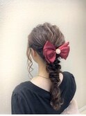 ＊リボン×編みおろし＊