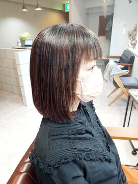 トラリ ヘアーメイク(Torali hair make) ストレートパーマでおさまりやすいコンパクトボブ